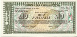 Argentina ARG-P-Libranza 10 Australes, 1985, UNC