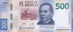 México MEX-P-W136(7-2023-1), 500 Pesos, 7.2.2023, sig: Jonathan Heath & Alejandro Alegre, UNC