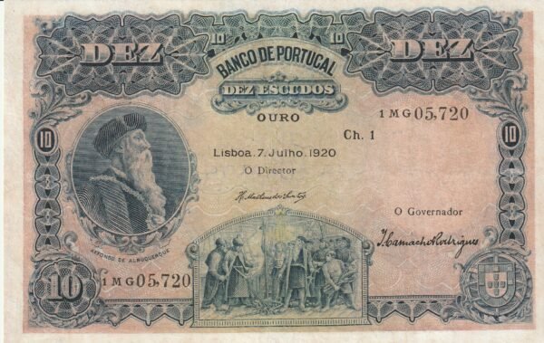 Portugal PTG-P-117(19-1), 10 Escudos, Nº 1MG-05720, Look Scand, VF+++