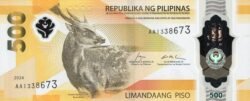 Filipinas, PHI-P-W240(24), 500 Piso, 2024, Cabeza de Ciervo, Polimero, UNC