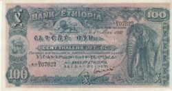 Etiopía ETH-P-10, 100 talers, 1-Mayo-1932, Nº D/I-07822, Look Scand, XF