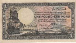 Sudafrica DSF-P-84c, 1 Pound, 9-Sept.-1940, A/97-236631, Look Scand, XF++