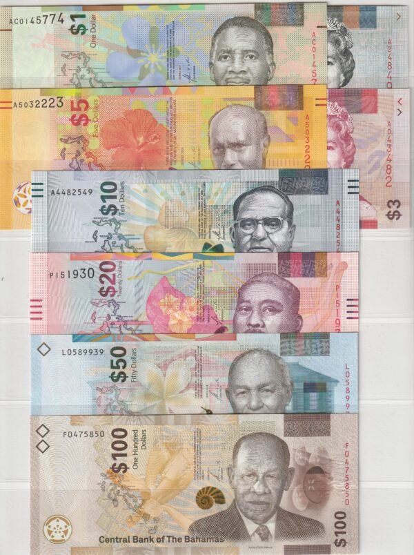 Bahamas BAH-P-WA77/W82, Set completo 8 valores, 2017/2022, UNC