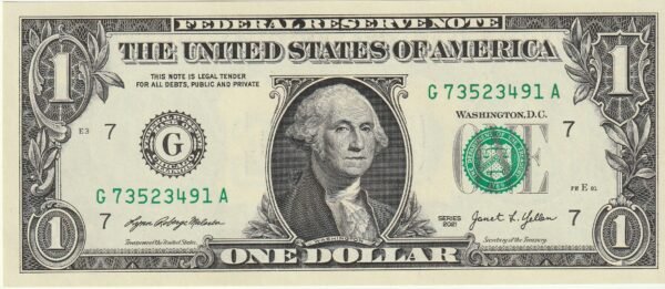 Estados Unidos USA-P-W549 "G" Chicago, 1$, 2021, Look Scand, UNC