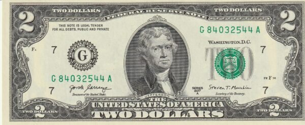 Estados Unidos USA-P-W545g, 2$, Chicago "G", 2017A, UNC