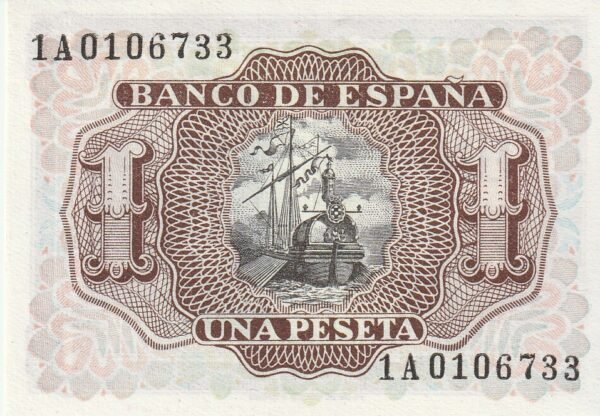 España ESP-P-144, 1 Pta., 1953, Serie "1A", Marqués de Santa Cruz, UNC