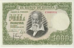 España ESP-P-143(Guerra 516), 1.000 Ptas., Nº C3668931, Look Scand, 31-Diciembre-1951, XF++