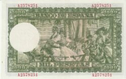 España ESP-P-143(Guerra 516), 1.000 Ptas., Nº A2578251, Look Scand, 31-Diciembre-1951, XF+