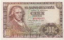 España ESP-P-137, 100 Ptas., Nº B-8995813, 2-Mayo.1948, Look Scand, UNC