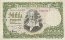 España ESP-P-143(Guerra 516), 1.000 Ptas., Joaquín Sorolla,  Nº C6128687, 31-Diciembre-1951, Look Scand, MBC++/VF+