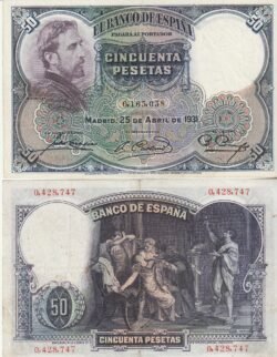 España ESP-P-82 50 Ptas., 1931, Eduardo Rosales, 1931, EBC-