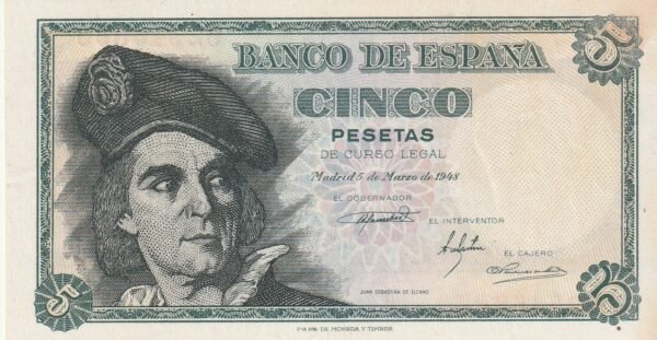 España ESP-P-136, 5 Ptas., Nº-02546865, Look Scand, XF+