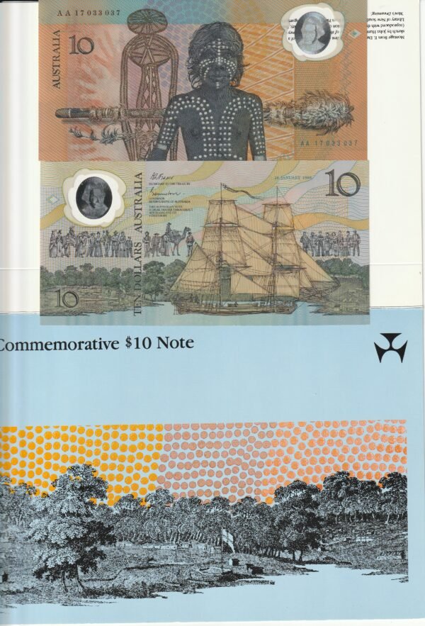 Australia ATL-P-49a, 10$, Folder Bicentennial of the British Settlement (1788-1988), Polímero, UNC