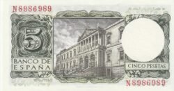 España ESP-P-146, 5 Ptas., 1954, Nº N-8986989, Alfonso X El Sabio, UNC,