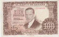 España ESP-P-145(Guerra-451), 100 Ptas., Romero de Torres, 7-Abril-1953, Sin Serie Nº.-7550109, XF