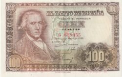 España ESP-P-137, 100 Ptas., NºG-638455, 2-Mayo.1948, Look Scand, UNC
