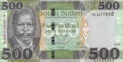Sudán del Sur SSU-P-16(23), 500 Pounds, 2023, UNC