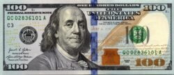 Estados Unidos USA-P-W555 "A-1", Boston, 100 $, 2021, Franklin, UNC