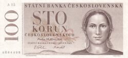Checoslovaquia CHE-P-76, 100 Korum, 1954, UNC
