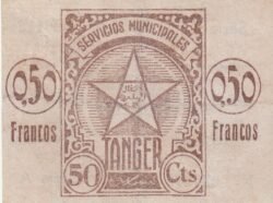 Tanger TNG-P-2a, 0,50 Fcos., Agosto-1941, Look Scand, Nº A-020112, XF-