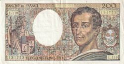 Francia FRA-P-155e, 200 Fcos., 1992, Nº 2370131773, Look Scand, VF