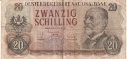 Austria, AUT-P-136a, 20 Schilling, Nº CM581832, look Scand, Fine