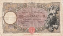 Italia ITA-P-51d, 500 Lire, 22-Noviembre-1940, Nº H208/3870, Look Scand, Very Fine