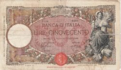 Italia ITA-P-51c, 500 Lire, 10-Octubre-1935, Nº 9560/VA34, rotura horizontal, Look Scand, Fine