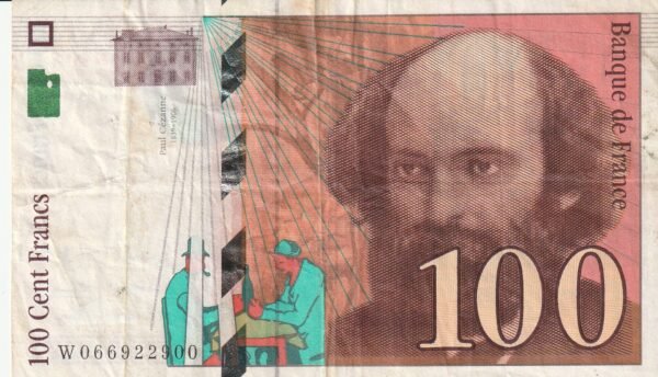 Francia FRA-P-158a, 100 Fcos., 1998, Nº.- W066922900, Look Scand, VF