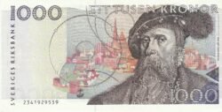 Suecia SWD-P-60, 1.000 Kronor, 1989/92, Nº 2341929539, Look Scand, UNC