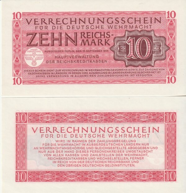 Alemania GER-P-M40, 10 Reichsmark, 1942, UNC