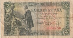 España ESP-P-129, 5 Pta. Capitulaciones Isabel y Colón, Nº S/S3986780, Look Scand, BC+
