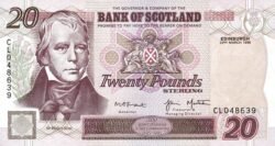 Escocia SCL-P-121c, Bank of Scotland, 20 Pounds, 22-Marzo-1999, Sir WalterScott, UNC