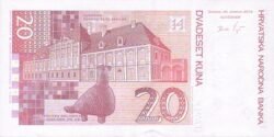Croacia CRO-P-44, 20 Kuna, 9-Julio-2014, 20th Anniversary of National Bank (1994-2014), UNC