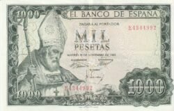 España ESP-P-151(Guerra 520), 1.000 Ptas., Nº.- E-4344992, 15-Nov.-1965, Look Scand, XF