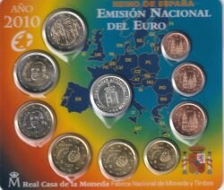 España, Set Cartera 9 monedas + Medalla Castilla La Mancha, EUROSET ESPAÑA 2010