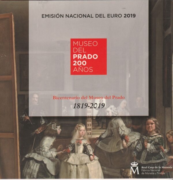 España, Set Cartera 9 monedas. FNMT EUROSET ESPAÑA, 200 AÑOS MUSEO DEL PRADO 1819-2019