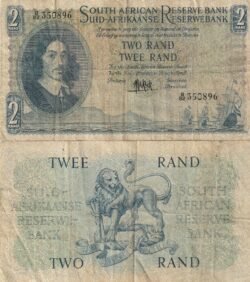 Sudafrica DSF-P-104a, 2 Rand, ND-1961, Look Scand, Very Fine