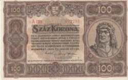 Hungría HGR-P-63, 100 Korona, Nº A33-672248, Look Scand, UNC