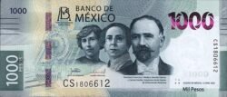 México MEX-P-W142(1), 1.000 Pesos, 12-Marzo-2025, Sign: Jonathan Heath Constable & Isabel Morales Pasantes, UNC