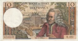 Francia FRA-P-147b, 10 Fcos., 4-Noviembre-1966.A, Look Scand, Very Fine ++