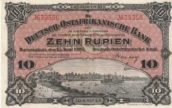 Alemania GER-P-2, Germany East Africa, 10 Rupien, 1905, Nº 39356, Look Scand, VF+