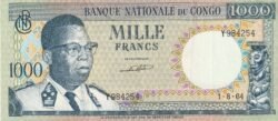 Congo Republica CNG-P-8a, 1.000 Fcos., 1964, Nº. Y-984254, Look Scand, Very Fine