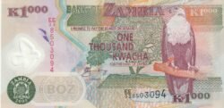 Zambia ZMB-P-44d(05), 1.000 Kwacha, 2005, Polímero, UNC