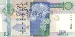 Seychelles SYC-P-36a, 10 Rupees, ND-1998, UNC