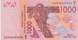 W.A.St. TOGO "T"-P-815T(23), 1.000 Fcos. CFA, 2023, UNC