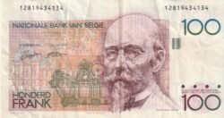 Belgica BEL-P-142a(6), 100 Fcos., Nº 12819434134, Look Scand, Very Fine