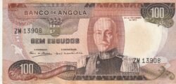 Angola ANG-P-101, 100 Escudos, 1972, Nº ZM13908, Mariscal Carmona, Look Scand, XF