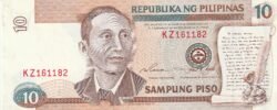 Filipinas, PHI-P-181, 10 Piso, ND-1985, Look Scand, aUNC