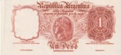 Argentina ARG-P-249A, 1 Peso, ND-1930, Look Scand, Uniface, aUNC